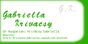 gabriella krivacsy business card