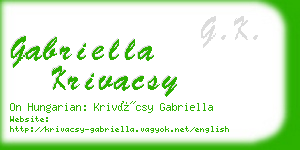 gabriella krivacsy business card
